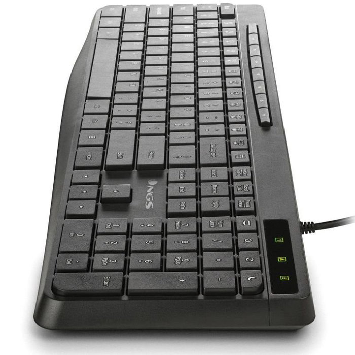 NGS Spectra Teclado Ultra Slim Silencioso Multimedia Negro Español